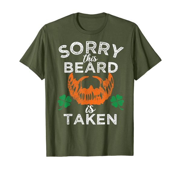 

sorry this beard is taken funny distressed gift t-shirt, White;black