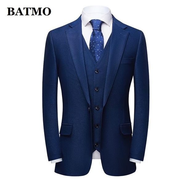 

men's suits & blazers batmo 2021 arrival casual blue men,male wedding dress,plus-size m-4xl 3662, White;black