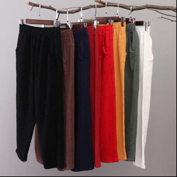 

womens capri plus size trousers women harem pants femininas large cotton linen soft comfortable  5xl 6xl black whiet, Black;white