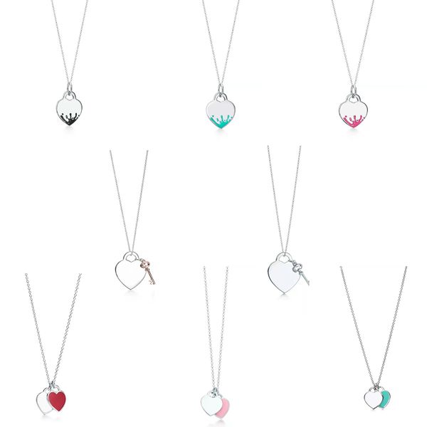 

designer jewelry heart 925 sterling silver necklace luxury men 2022 fashion summer luxury women necklaces gold silver for mens gift party wh