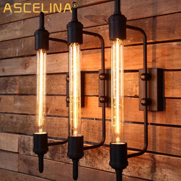 

vintage steam pipe retro black metal wall lamps for bathroom vanity lights/porch light/night light/lighting fixture sconce bar lamp