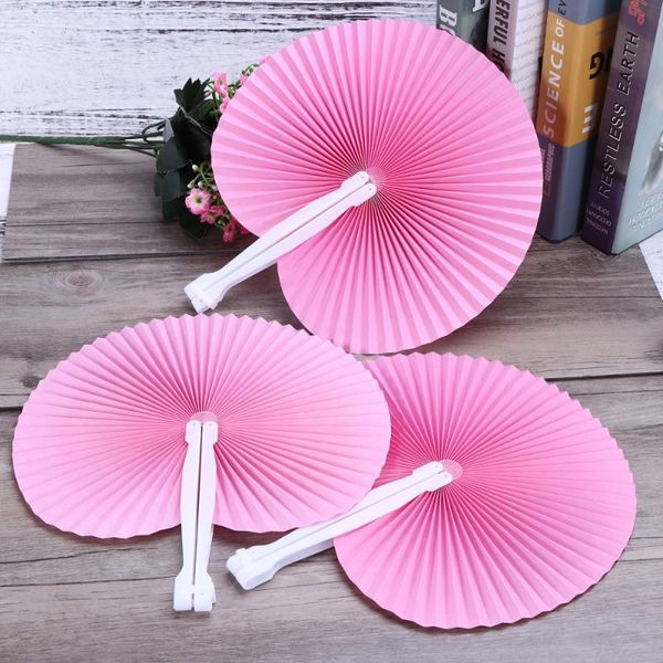 

pcs folding fan chinese paper folded circular for wedding party ) other home decor