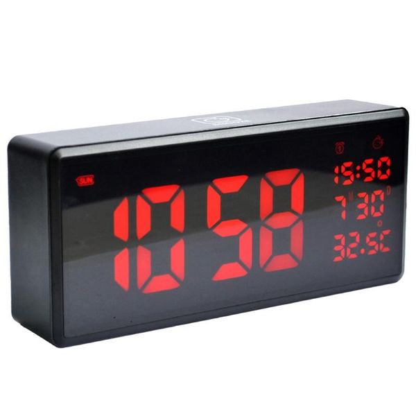 

other clocks & accessories digital clock with fm radio,led mirror display,alarm kids ultra-clear and easy to use, home, office