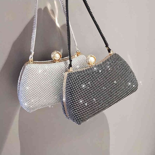 

2021 banquet handbag inlaid with diamond rhinestone dinner bag trendy party shiny dress