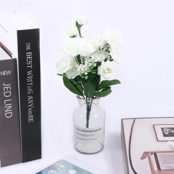 

heads fake silk flowers artificial rose wedding party home decoration flower arrangement christmas ornament decorative & wreaths