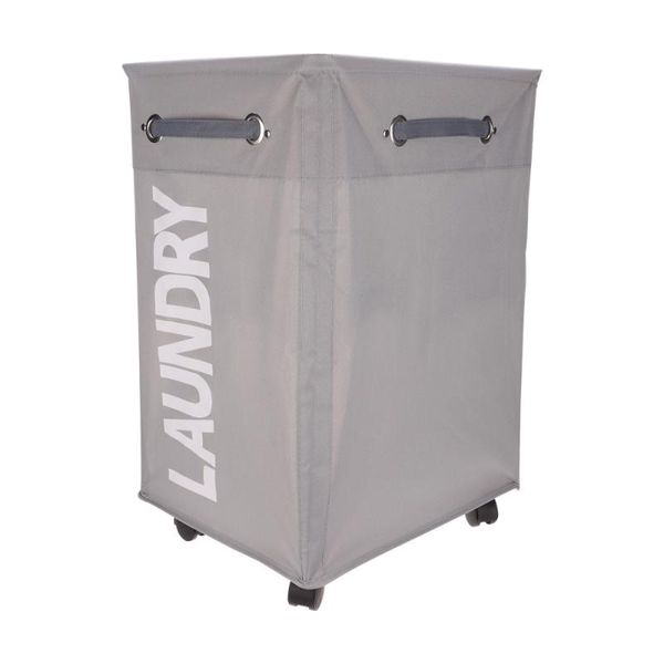 

storage baskets 1pc wheeled laundry hamper portable roller dirty clothes organizer