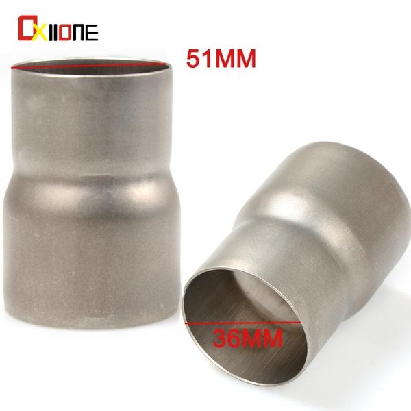 

exhaust pipe alconstar- motorcycle mild steel convertor adapter reducer connector tube ,61mm to 51mm street racing bike