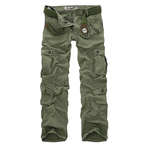 

men's pants men cargo camouflage trousers military for man 7 colors, Black