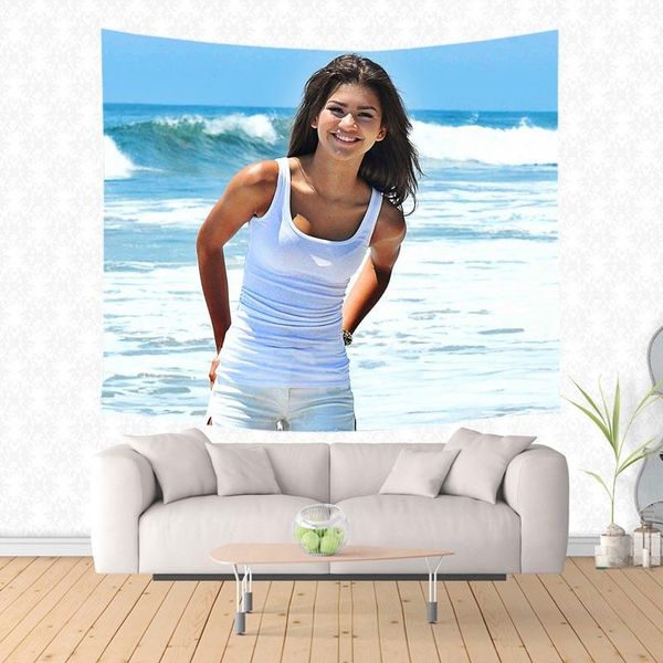 

tapestries zendaya print wall hanging tapestry beach towel home party decoration sofa cover blanket carpet yoga mat