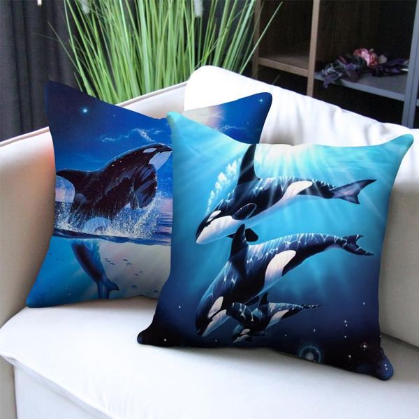

pillow case fuwatacchi whale po cushion cover marine life picture pillows covers for home sofa seat decor pillowcases 45*45cm double