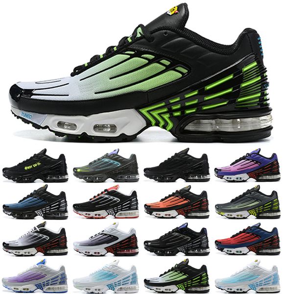 

tn 3 tuned men women outdoor shoes radiant red laser blue triple black all white tiger rainbow traines sports sneakers