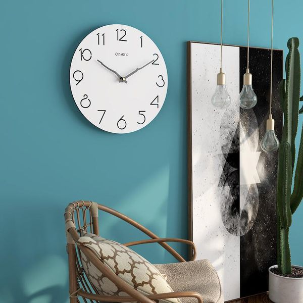 

wall clocks home decoration simple european wooden hanging clock modern creative silent decore