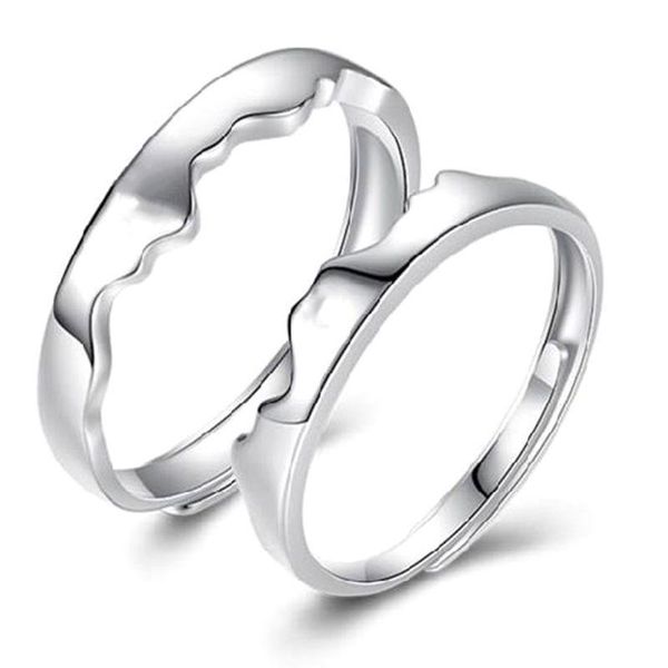 

wedding rings bands silver color for men woman we love each other band set, Slivery;golden