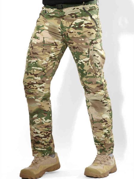 Açık Hızlı Kurutma Taktik Ordu Ayrılabilir Pantolon Erkekler Nefes Askeri Pantolon Kamuflaj Çıkarılabilir Bacak Parçaları Adam Pantolon H1223