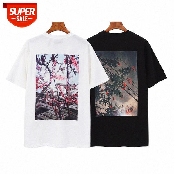 

fog&fear god eentials double-line floral oil painting short-sleeved direct-jet printing loose t-shirt #961f, White;black