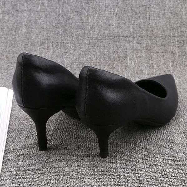 

dress shoes high heels black thin professional shoes soft upper all kinds of suits el interview soled working female k2hn