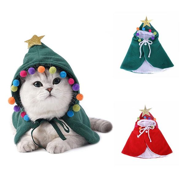 

cat costumes dogs cloak cute puppy hooded clothes for funny christmas parties cosplay performance cotton clothing costume