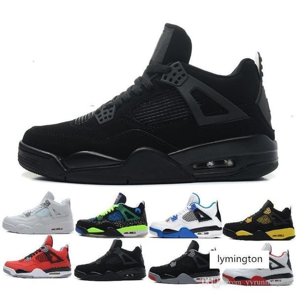 

4 4s white cement pure money basketball shoes men women bred royalty game royal sports sneakers size 36-47