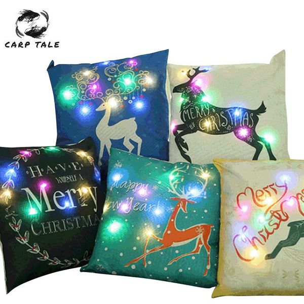 

cushion/decorative pillow led lighting cushion cover pillows christmas home sofa pillowcase living room decoration 45x45cm