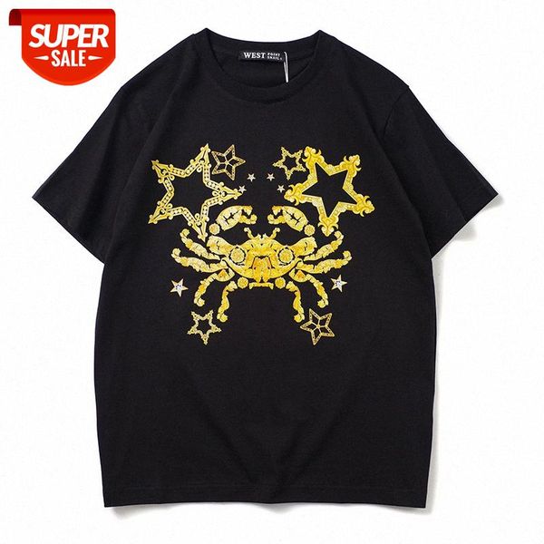 

t shirt twelve constellation new pure cotton loose tide brand couple wear student cancer youth short sleeve t-shirt all-match men and #uw7q, White;black