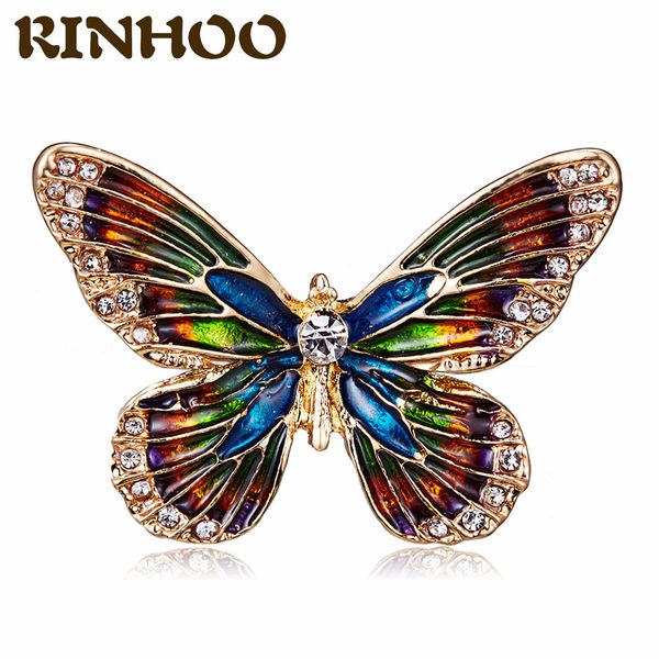 

fashion colorful butterfly brooches metal crystal rhinestones cutout brooch animal pins banquet wedding bouquet brooch giftsdio chan contact, Gray