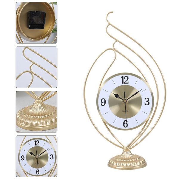 

wall clocks 1pc creative metal clock living room decorative table desk adornment