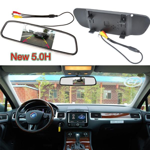 

car rear view cameras& parking sensors auto reverse rearview mirror 5.0" color digital lcd display monitor for system backup camera