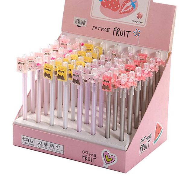 

gel pens 48 pcs/lot creative candy bear erasable pen cute 0.5mm signature office school writing supplies promotional gift