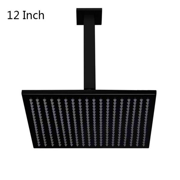 

bathroom shower heads modern black head solid brass showerhead 8 10 12 inch with gooseneck mablacked 300mm ceiling mounted bath rose
