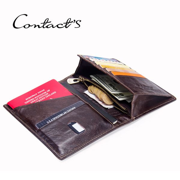 

black angel genuine leather passport bag multi function cowhide certificate clip for lovers, Red;black