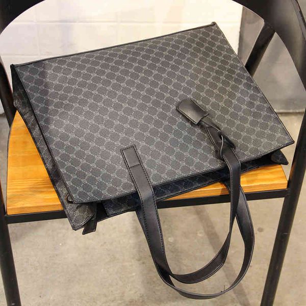 

summer men's checked handbag daily leisure shoulder bag briefcase personality file messenger, Black;red