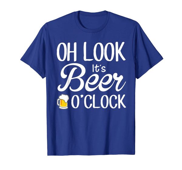 

oh look it's beer o clock funny gift shirt for men women, White;black