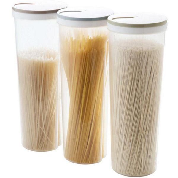

cylinder shaped noodle container spaghetti canister cereal crisper grain box kitchen storage bulk cereals bottles & jars