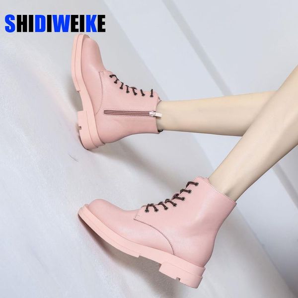 

boots autumn 2021 ladies elegant white ankle female high heel platform shoes black gothic leather punk ad626