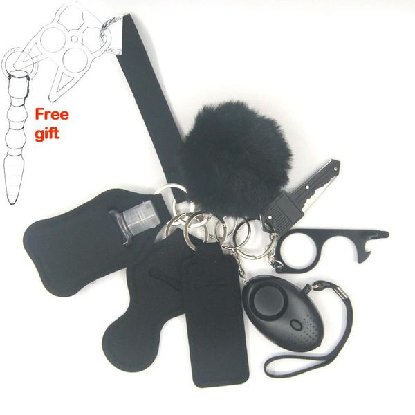 

keychains self defense keychain window ring fight combat survival women tool, Silver