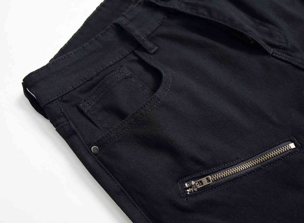 

men's jeans skinny s black cool stretch slim fit denim biker hip hop streetwear # xfud, Blue