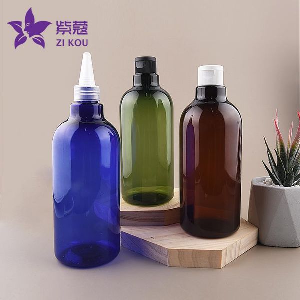

high-end -selling low-cost travel 1 pcs 500ml long neck pet plastic cosmetics bottle nozzle mouth cap yorker storage bottles & jars