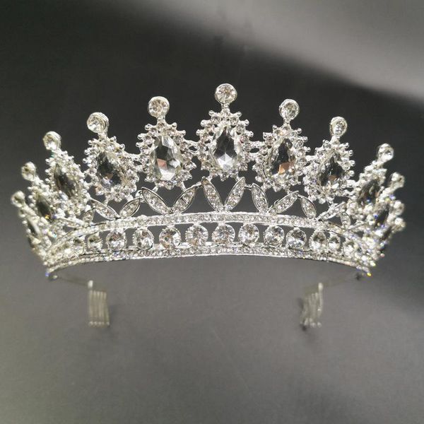 

hair clips & barrettes princess tiara jeweled crowns beautiful headpiece wedding crown tiaras accessories for prom birthday costume party, Golden;silver