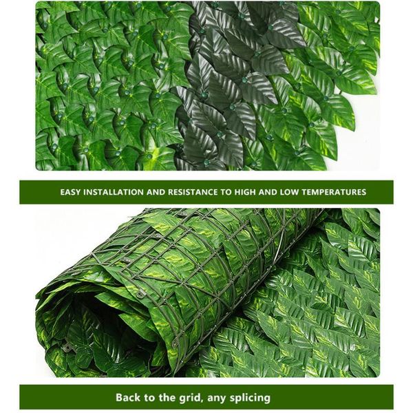 

50*300cm artificial leaf privacy fence roll wall landscaping screen outdoor garden backyard balcony fencing, trellis & gates