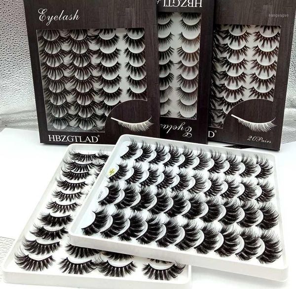 

1/5/20 pairs 3d soft mink false eyelashes handmade wispy fluffy long lashes extension makeup kit cilios1