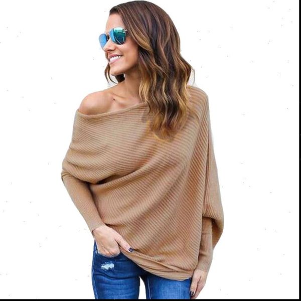 

women womens sweaters girl winter off shoulder knitted pullovers basic casual sweater jumper clothing, White;black