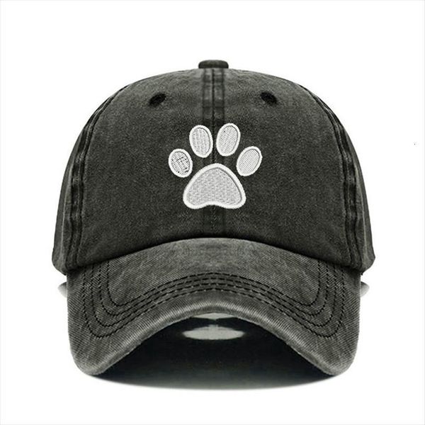 

dog paw vintage washed cotton embroidery dad hat for men women baseball cap golf caps snapback dropshipping, Blue;gray