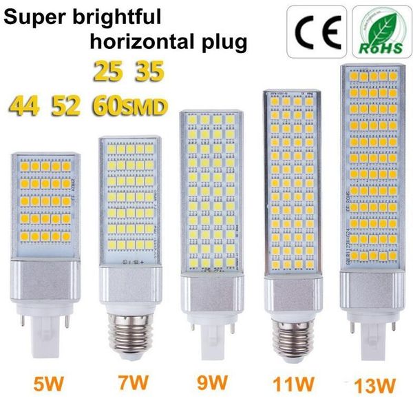 

bulbs led plug light 5w 7w 9w 11w 13w g24 e27 corn bulb lamp bombillas smd 180 degree for home lighting decor