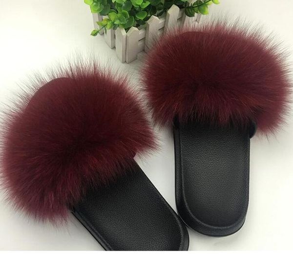 

slippers 2021 women's furry ladies cute plush hair fluffy fur winter warm for women 88, Black