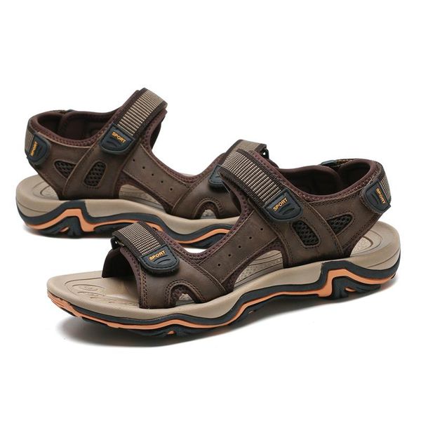 

sandals wear slippers summer shoes couple sandalias work hombre flip running slides casual sneakers mesh beach breathable men on, Black