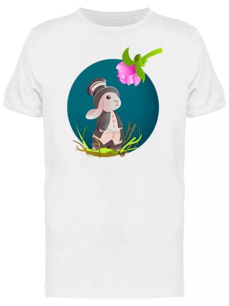 

Elegant Bunny On The Grass Tee Men's -Image by Shutterstock, White;black