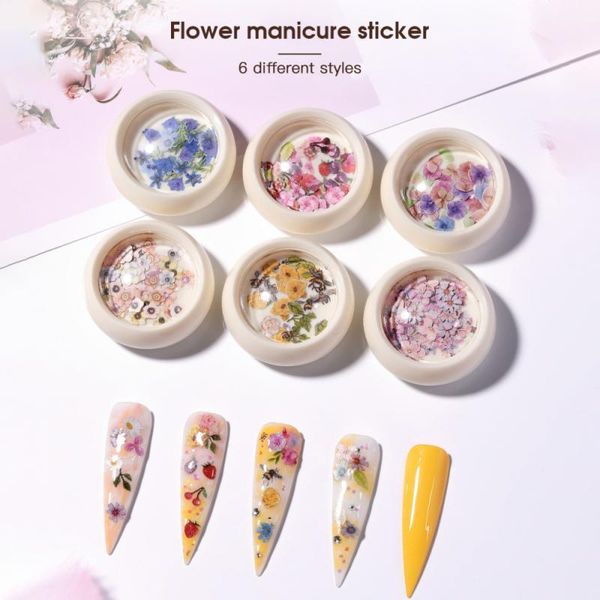 

nail art decorations 6 pcs flower sticker letter crown leaf accessories variety of options, Silver;gold