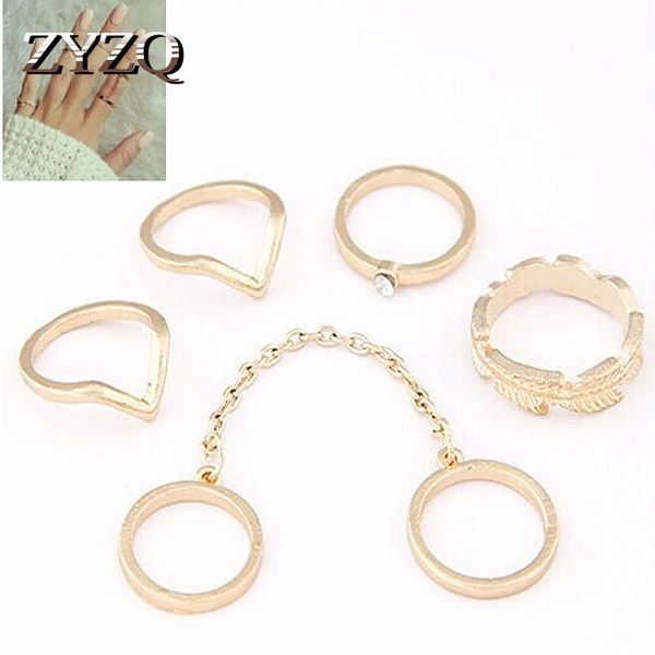 

wedding rings zyzq wholesale lots&bulk ring sets trendy daily accessories jewelry for women letter v shaped geometric knuckle, Slivery;golden