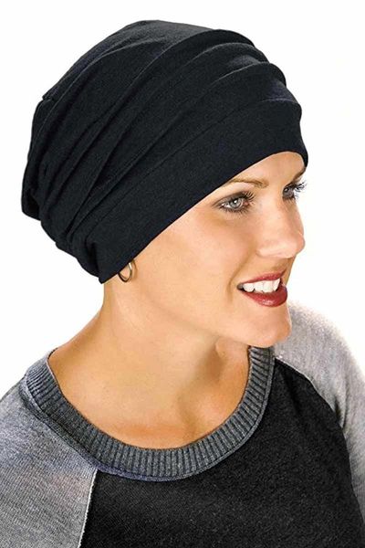 

beanie/skull caps bonnets for women multifunction tide thick elastic cotton sleeve head cap chemotherapy blind hat four seasons 167, Blue;gray