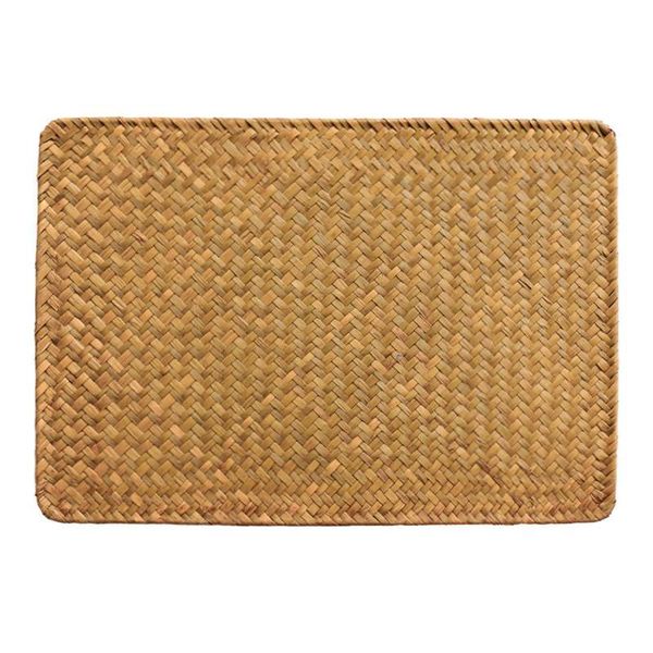 

mats & pads natural seagrass place mat handmade straw placemat heat-resistant easy to clean tea pad for bowl set